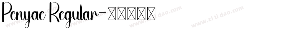Penyae Regular字体转换